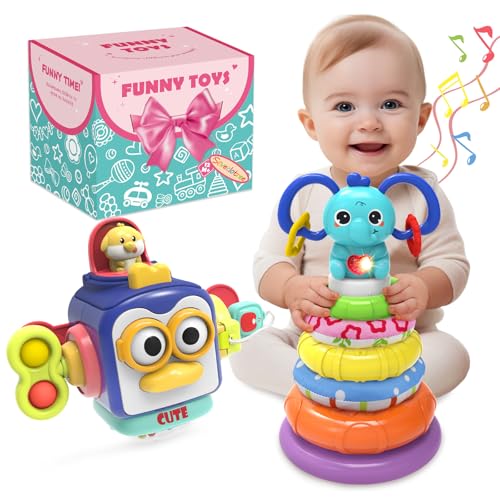 seveclotree 2-in-1 Montessori Spielzeug für Babys,Baby Spielzeug für 6 bis 12 Monate,Busy Sensorisches Spielzeug und Stapelspielzeug,Geschenk für Baby ab 1 2 3 Jahr seveclotree 2-in-1 Montessori Spielzeug für Babys,Baby Spielzeug für 6 bis 12 Monate,Busy Sensorisches Spielzeug und Stapelspielzeug,Geschenk für Baby ab 1 2 3 Jahr von seveclotree