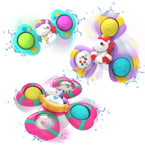 seveclotree 3Pcs Fidget Saugnapf Spinner Spielzeug für Bad Fenster Hochstühle Flugzeug Reise,Reisespielzeug Sensorische Spielzeug für Baby Mädchen seveclotree 3Pcs Fidget Saugnapf Spinner Spielzeug für Bad Fenster Hochstühle Flugzeug Reise,Reisespielzeug Sensorische Spielzeug für Baby Mädchen von seveclotree