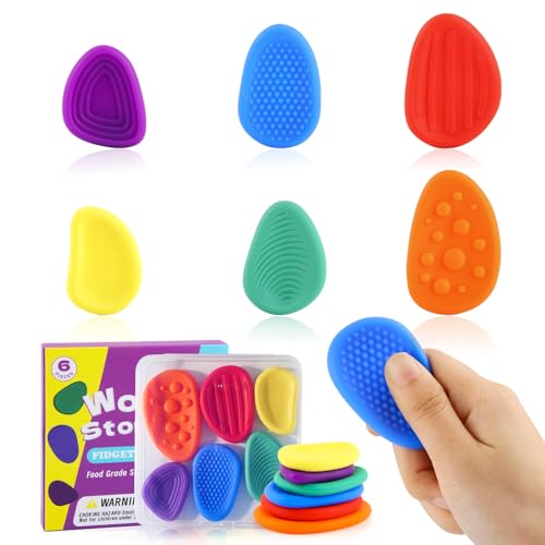 6 Stück Toys Sensory Stones, shallyong Sensory Fidget Toys, Stimming Toys Autism, Sensorik Spielzeug Adhs Spielzeug, Fidget Toys Kinder für Stress, Angst & Autismus, für Kinder und Erwachsene 6 Stück Toys Sensory Stones, shallyong Sensory Fidget Toys, Stimming Toys Autism, Sensorik Spielzeug Adhs Spielzeug, Fidget Toys Kinder für Stress, Angst & Autismus, für Kinder und Erwachsene von shallyong