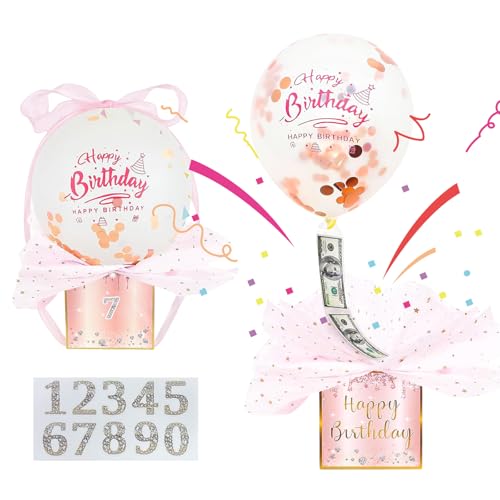 shallyong Geldgeschenke Geburtstag DIY Überraschungsbox, Geldgeschenke Verpackung mit Luftballons, Herausziehbare Geschenkverpackung für Ihre Familie, Kinder, Freunde shallyong Geldgeschenke Geburtstag DIY Überraschungsbox, Geldgeschenke Verpackung mit Luftballons, Herausziehbare Geschenkverpackung für Ihre Familie, Kinder, Freunde von shallyong