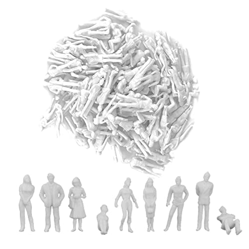 shanpu 1:50 weiße Figuren Architektonische menschliche Skala HO Kunststoff Menschen, 10 Stück von shanpu