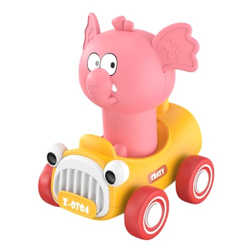 Drücken Sie Spielzeugauto | Cartoon-Tier-Lernspielzeug - Entzückendes, lustiges, kreatives Pull-Back-Press-and-Go-Fahrzeug, interaktives Spielzeug, Geburtstagsgeschenke für Kinder, Jungen Shenrongtong von Shenrongtong