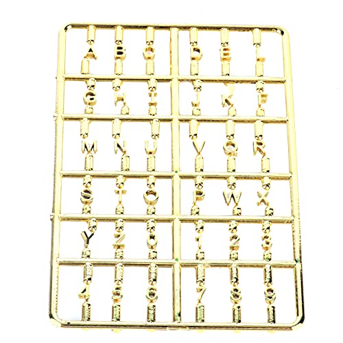 Shenruifa Doll House Letters Nummern Set 1/12 DIY Miniatur -Haustürmöbelzubehör (Gold) von shenruifa
