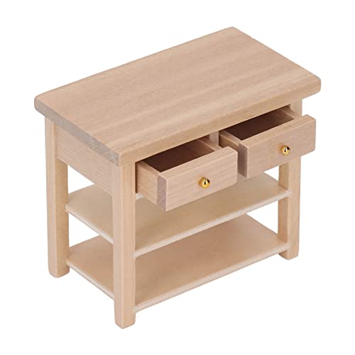 Shenruifa Miniature Badezimmerschrank Holz Vintage Multifunktional DIY Mini Möbel für 1/12 Puppenhaus (Holzfarbe) von shenruifa