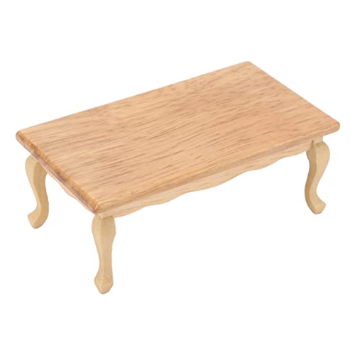 Shenruifa Puppenhaus-Couchtisch, 1/12, Rechteckiger Miniatur-Teetisch aus Holz für Puppenhausmöbel, Dekorationszubehör Shenruifa Puppenhaus-Couchtisch, 1/12, Rechteckiger Miniatur-Teetisch aus Holz für Puppenhausmöbel, Dekorationszubehör von shenruifa