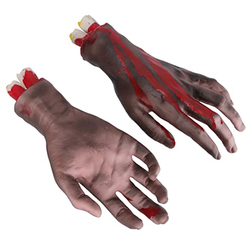 shenruifa Gefälschte menschliche Hände, gruselige abgetrennte Hand, Halloween-Dekoration für Cosplay, Bühnenrequisiten, künstliche menschliche Hände von shenruifa