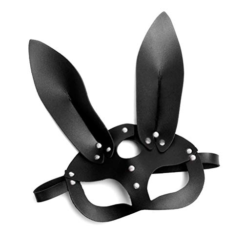 shenruifa Kaninchenohr Cosplay Kostüm Bunny Maske Halloween Party Maske für Frauen (Schwarz) von shenruifa