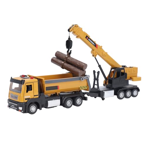 shenruifa Legierungkran mit Kipper Truck Model Spielzeug Multifunktionales Lebensechter Konstruktion Crane Muldenwagenspielzeug Zum Geburtstag Weihnachten (Gelb) von shenruifa