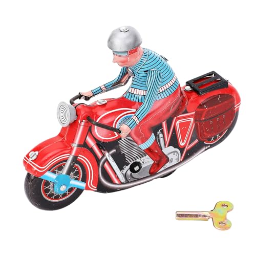 shenruifa Uhrwerk-Motorrad-Spielzeug, Retro-dekoratives Metallgetriebe, Aufziehbares Motorrad-Spielzeug für Kinder und Erwachsene von shenruifa