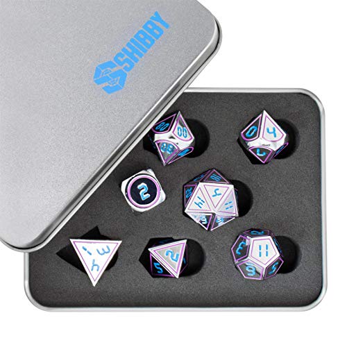 shibby 7 polyedrische Metall-Würfel für Rollen- und Tabletopspiele in Digital Optik D2 inkl. Aufbewahrungsbox shibby 7 polyedrische Metall-Würfel für Rollen- und Tabletopspiele in Digital Optik D2 inkl. Aufbewahrungsbox von shibby