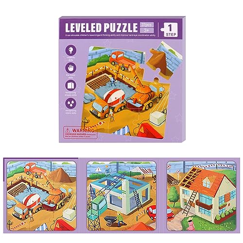 shineFinder Magnetspiel Puzzle - reisespiele Kinder ab 3 4 5 Jahre - fur beschäftigung im Flugzeug/autofahrt Kinder (Schritt1 | Gebäude) von shineFinder