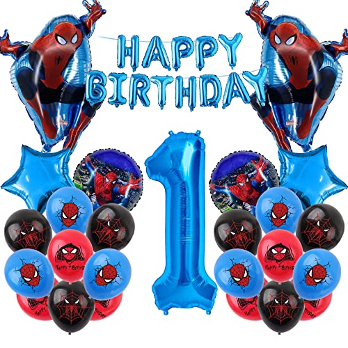 Spiderma Folienballon,spiderma geburtstagsdeko kinder,Luftballons Geburtstag,Luftballon Party,Spiderma Folienballons für Kindergeburtstag Party Dekoration Jungen (1) von shinesky