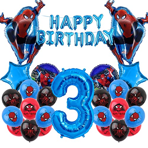 Spiderma Folienballon,spiderma geburtstagsdeko kinder,Luftballons Geburtstag,Luftballon Party,Spiderma Folienballons für Kindergeburtstag Party Dekoration Jungen (3) von shinesky