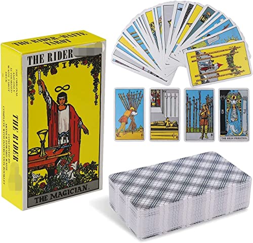 Tarot-Karten,78 Tarot Cards Set with Colourful Box,Tarot Deck,Tarot Cards English,Tarot für anfänger,Rider Tarot,Rider-Waite Tarot Deck Karten (A) von shinesky