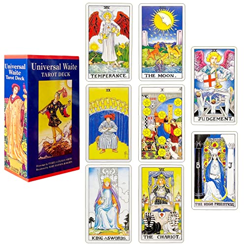 Tarot-Karten,80 Tarot Cards Set with Colourful Box,Tarot Deck,Tarot Cards English,Tarot für anfänger,Rider Tarot,Rider-Waite Tarot Deck Karten (I) von shinesky