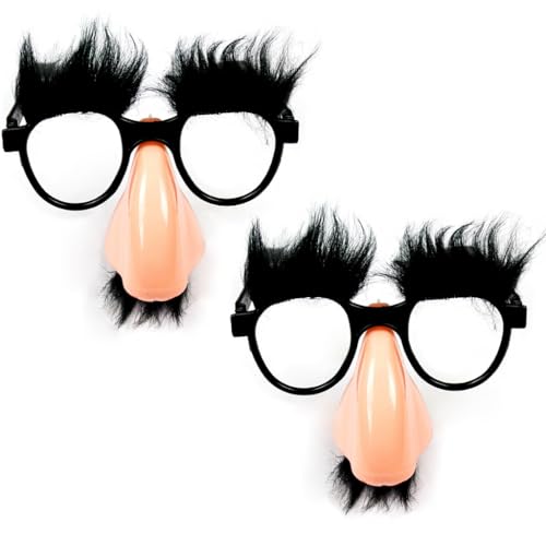 shishiruyizhong 2 x Verkleidungsbrillen mit großer Nase mit Augenbrauen und Schnurrbart, perfektes Partygeschenk für Kostüm, Halloween-Kostüm und Geburtstagsfeiern shishiruyizhong 2 x Verkleidungsbrillen mit großer Nase mit Augenbrauen und Schnurrbart, perfektes Partygeschenk für Kostüm, Halloween-Kostüm und Geburtstagsfeiern von shishiruyizhong