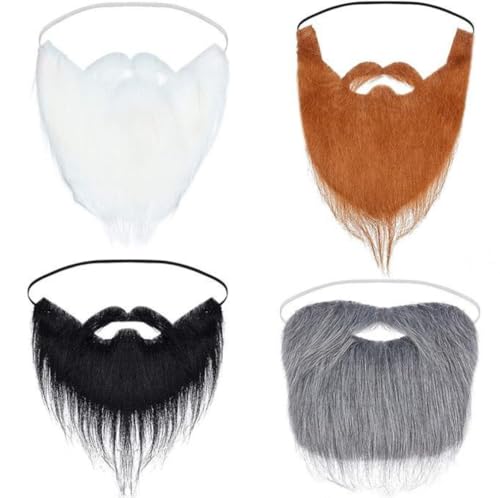 shishiruyizhong 4 Stück künstliche Bärte, lustiger künstlicher Schnurrbart für Kostüm, Halloween, Weihnachten, Partyzubehör shishiruyizhong 4 Stück künstliche Bärte, lustiger künstlicher Schnurrbart für Kostüm, Halloween, Weihnachten, Partyzubehör von shishiruyizhong