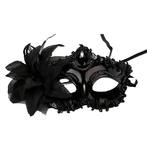 shishiruyizhong Schwarze Maske für Damen, Spitze, Blume, venezianische Masken, Blume, Karneval, Party, Kostüm, Abschlussball shishiruyizhong Schwarze Maske für Damen, Spitze, Blume, venezianische Masken, Blume, Karneval, Party, Kostüm, Abschlussball von shishiruyizhong