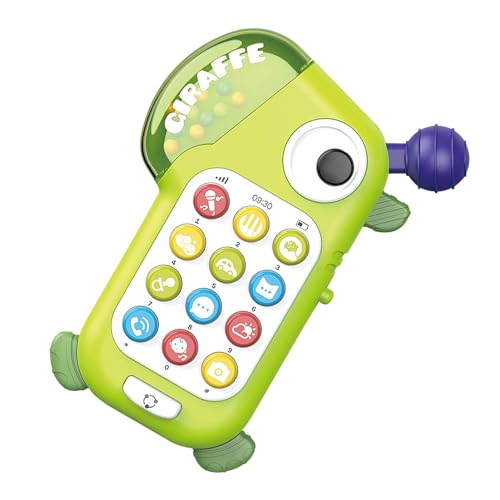 shizuku Kinder-Handyspielzeug,Giraffen-Handyspielzeug - Cartoon-Giraffe-Telefon für Kinder | Musiksimuliertes Früherziehungs-Mobiltelefon, Cartoon-Erleuchtungs-Lerngeschichtenmaschine für Kinder von shizuku