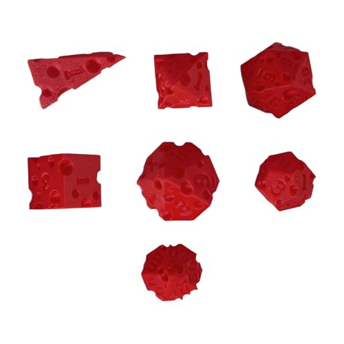 Brettspiel Würfel Deko - Käse Form Spielwürfel - 7-teilig 3D Druck Spielzeug Niedliche Deko für Familien Erwachsene Freunde Kollegen Anfänger Brettspiel Würfel Deko - Käse Form Spielwürfel - 7-teilig 3D Druck Spielzeug Niedliche Deko für Familien Erwachsene Freunde Kollegen Anfänger von shjxi