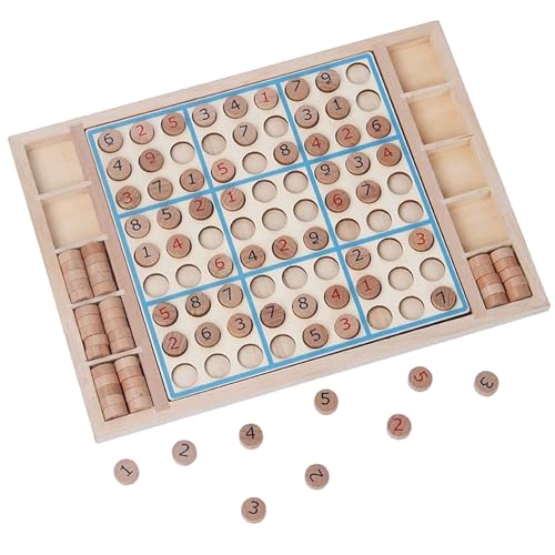 Desktop Board Game, Wooden Learning Toy, Interactive Number Game with Adjustable Difficulty, Cognitive Skill Enhancer for Home, School, Kindergarten Use, 11.81x8.66 Inches von shjxi
