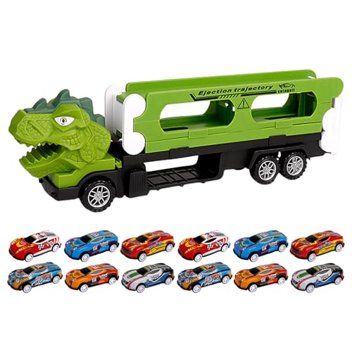Dinosaur Carrier Truck, Kid Vehicle Toys, Educational Pretend Play Set, Transport Trucks with 12 Pieces, Dinosaur Cars for Kids, Learning Activity, Birthday, Playroom, Classroom, 13.39x2.4x4.33 Inches Dinosaur Carrier Truck, Kid Vehicle Toys, Educational Pretend Play Set, Transport Trucks with 12 Pieces, Dinosaur Cars for Kids, Learning Activity, Birthday, Playroom, Classroom, 13.39x2.4x4.33 Inches von shjxi