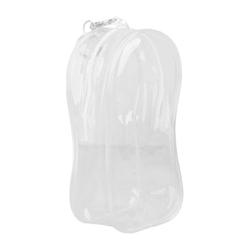 Figuren-Display-Tasche, tragbare, transparente PVC-Figuren, Aufbewahrungstasche mit Schlüsselanhänger, wasserabweisend, Reißverschluss, Kartenhalter, Datenkabel-Organizer für Kinder von shjxi