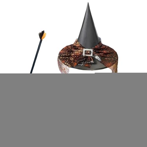 Halloween Witch Costumes, Kid Witch Outfit, Cosplay Accessories Set with Broom Skirt Hat, Elastic Dress Up Kit for Girls Party Themed Photoshoots Masquerade Stage Performance, Multicolor Halloween Witch Costumes, Kid Witch Outfit, Cosplay Accessories Set with Broom Skirt Hat, Elastic Dress Up Kit for Girls Party Themed Photoshoots Masquerade Stage Performance, Multicolor von shjxi