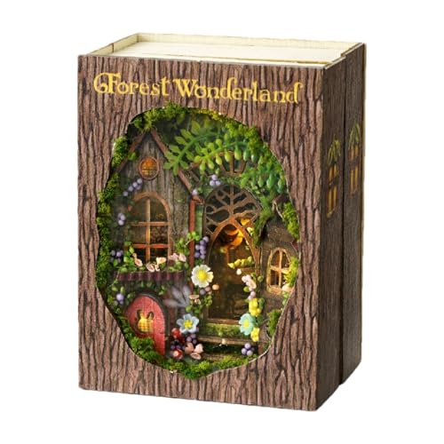 Handgemachte Hütte | Fantasy Cube Serie | Handwerk Modell Schneiden Papier Zubehör umdrehbar Seitendesign Kreative Handgemachte Hütte Kit Zubehör von shjxi