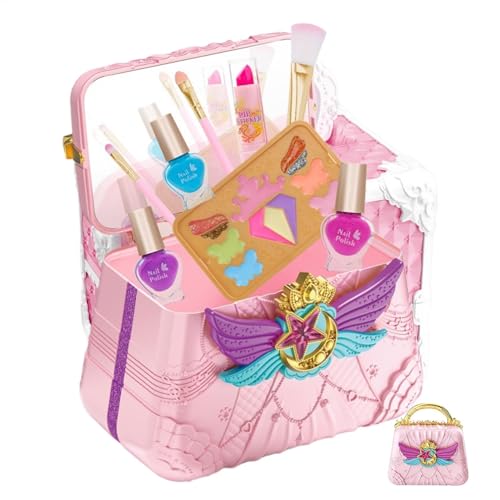 Kids Makeup Kit for Girls, Princess Dress-Up Cosmetic Set, Pretend Makeup Vanity Toy with Storage Case, Includes Fun and Safe Pretend Cosmetic Accessories for Little Girls Kids Makeup Kit for Girls, Princess Dress-Up Cosmetic Set, Pretend Makeup Vanity Toy with Storage Case, Includes Fun and Safe Pretend Cosmetic Accessories for Little Girls von shjxi