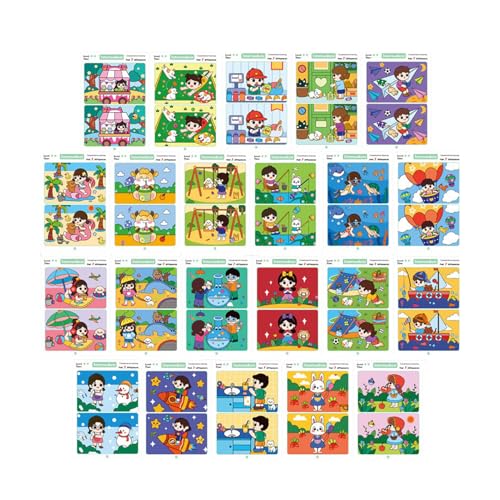 Matching Game, Find The Difference Cards, Developmental Learning Products, Fun Interactive Educational Fault Finding Game for Kids, Boys, Girls, Preschool, 8.27x5.83 Inches Matching Game, Find The Difference Cards, Developmental Learning Products, Fun Interactive Educational Fault Finding Game for Kids, Boys, Girls, Preschool, 8.27x5.83 Inches von shjxi