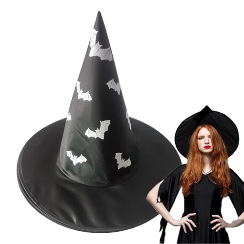Schwarzer Hut Hexe Cosplay, schwarzes Halloween-Ornament Hexenhut Dekoration, festliche Atmosphäre Enhancer Maskerade Wear für , Kamin, Garten von shjxi