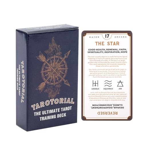 Tarot Cards, Oracle Deck, Beginner Set 78 Vibrant Pieces Spark Mystical Insight, English Edition Conveys Bold Symbols Driving Intuitive Discovery, Reading Cards for Kids Adults von shjxi