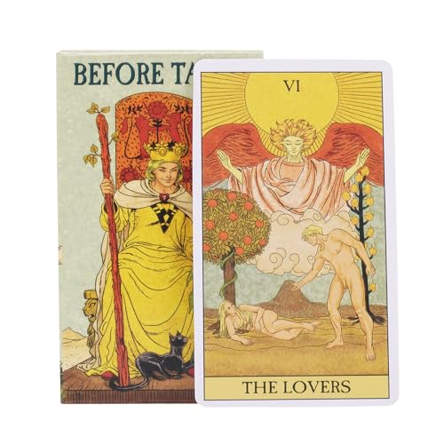 Tarot Cards - Standard -Tarot -Deck für das -Wahrsagungsspaß, gruppenfreundlich mit einfachem Gameplay, Brettspiel für Freunde, Sammeln, Party, persönlicher Lesen, 4.06x2,36 Zoll von shjxi