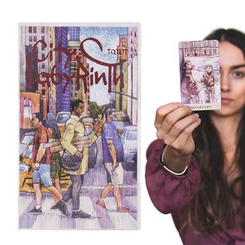 Whimsical City Labyrinth Tarot Deck, Fortune Telling Game, Oracle Card Set, Board Game, 78 English Cards, Divination Tool, Spiritual Guidance, Family Fun, Mystical Reading Experience Whimsical City Labyrinth Tarot Deck, Fortune Telling Game, Oracle Card Set, Board Game, 78 English Cards, Divination Tool, Spiritual Guidance, Family Fun, Mystical Reading Experience von shjxi