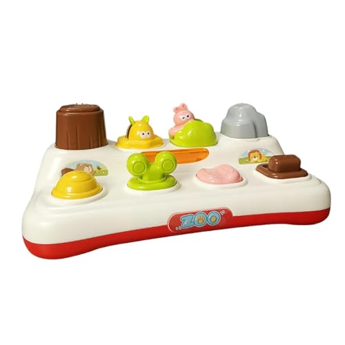 shjxi Animal Toddler Toy, Cause-and-Effect Interactive Learning Toy, Sound & Light Sensory Play for Home and School Early Development Activity for Nursery, 9.92x5.12x4.92 Inches von shjxi