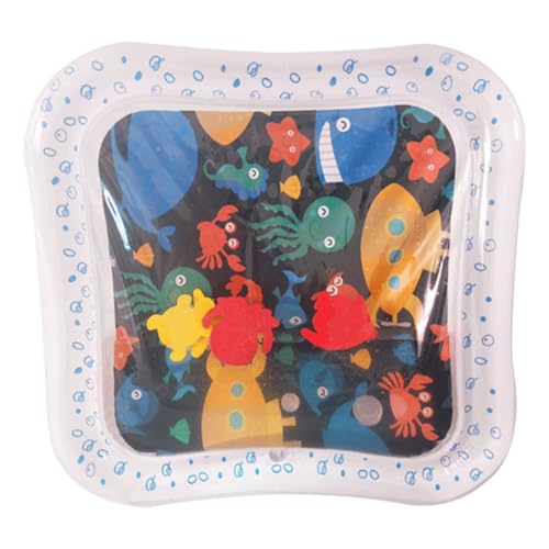 shjxi Baby Water Play Mat, Inflatable Sensory Tummy Time Mat, Square Cushion Toy for Development, Visual Stimulation, Educational Learning Game, Activity Center for Toddler von shjxi