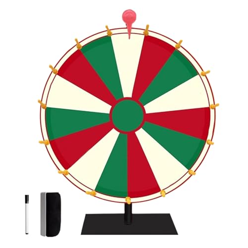 shjxi Drehrad für Preise – buntes Roulette-Rad für Preise – Tisch-Roulette-Spinner des Glücks mit Löschen, 10/15 Slots Game Spinner Wheel von shjxi