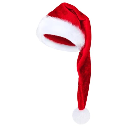 shjxi Große Nikolausmütze, Weiche Samt-Nikolausmütze, Plüsch-Nikolausmütze, Weihnachtsmann-Cosplay-Kostümmütze, Uni Nikolausmütze, Weihnachtsmütze, Neujahrsmütze, Urlaubskostüm-Zubehör, Hut für Adu shjxi Große Nikolausmütze, Weiche Samt-Nikolausmütze, Plüsch-Nikolausmütze, Weihnachtsmann-Cosplay-Kostümmütze, Uni Nikolausmütze, Weihnachtsmütze, Neujahrsmütze, Urlaubskostüm-Zubehör, Hut für Adu von shjxi