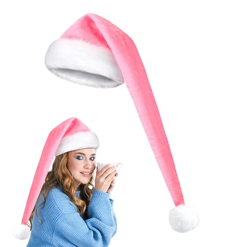 shjxi Große Nikolausmütze, Weiche Samt-Nikolausmütze, Plüsch-Nikolausmütze, Weihnachtsmann-Cosplay-Kostümmütze, Uni Nikolausmütze, Weihnachtsmütze, Neujahrsmütze, Urlaubskostüm-Zubehör, Hut für Adu shjxi Große Nikolausmütze, Weiche Samt-Nikolausmütze, Plüsch-Nikolausmütze, Weihnachtsmann-Cosplay-Kostümmütze, Uni Nikolausmütze, Weihnachtsmütze, Neujahrsmütze, Urlaubskostüm-Zubehör, Hut für Adu von shjxi