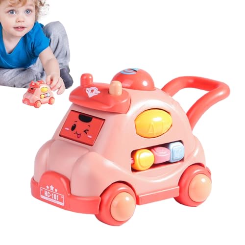 shjxi Interaktiver Krabbelwagen | Baby-Aktivitätswagen | Push-and-Play-Krabbelwagen | Krabbelspielzeug mit integrierter dynamischer Musik und gedrückten Soundeffekttasten für Kleinkinder von shjxi