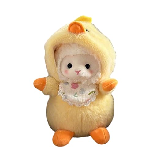 shjxi Lamb Stuffed Animal, Stuffed Sheep with Wearable Clothes, 9.8-Inch Cuddly Plush Toy, Soft Collectible Snuggle Doll for Easter, Christmas, Birthday Party von shjxi