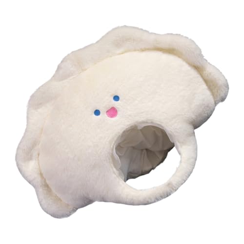 shjxi Lustige Dampfnudel Kopfbedeckung, Niedliches Cartoon Dampfnudel Plüsch Hütchen, Weiches Festkostüm Accessoire Für Karneval Halloween Ostern Feiern von shjxi