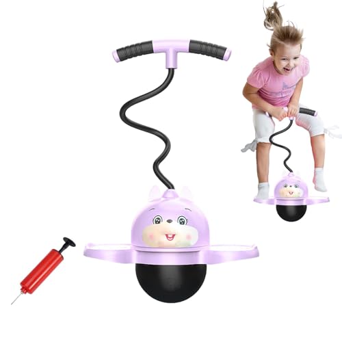 shjxi Pogo Hüpfball | Flexibler Cartoon Pogo Ball für Kinder - Tragbarer Pogo Ball mit Griff für Park, Fitnessstudio, Zuhause, Niedlicher Pogo Jumper für Training Muskeln von shjxi
