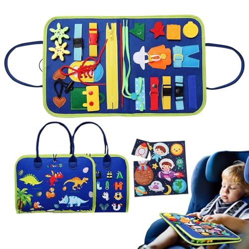 shjxi Preschool Busy Book, Soft Busy Book Sensory Board, Road Trip Games, Fine Motor Activities, Preschool Supplies, Life Skills Development Toy for Kindergarten, Homeschool, Educational Toy shjxi Preschool Busy Book, Soft Busy Book Sensory Board, Road Trip Games, Fine Motor Activities, Preschool Supplies, Life Skills Development Toy for Kindergarten, Homeschool, Educational Toy von shjxi