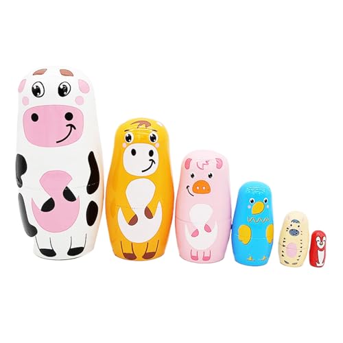 shjxi Russische Nesting Dolls,Holzig 6 Schichten Kuh Russische Puppe - Partyzubehör Für Wohnung Studentenzimmer Schlafzimmer Klassenzimmer Wohnzimmer Büro Thanksgiving Festtage shjxi Russische Nesting Dolls,Holzig 6 Schichten Kuh Russische Puppe - Partyzubehör Für Wohnung Studentenzimmer Schlafzimmer Klassenzimmer Wohnzimmer Büro Thanksgiving Festtage von shjxi