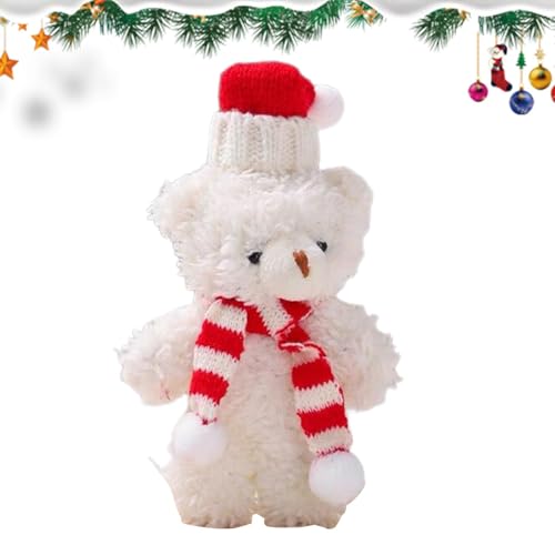 shjxi Weihnachtsbär-Plüsch, niedlicher -weißer Bärenschal, weicher Plüsch, 16 cm, für Geburtstag, Neujahr, Weihnachtsfest shjxi Weihnachtsbär-Plüsch, niedlicher -weißer Bärenschal, weicher Plüsch, 16 cm, für Geburtstag, Neujahr, Weihnachtsfest von shjxi