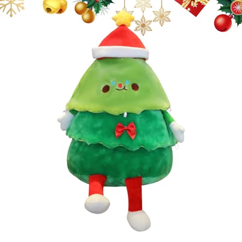 shjxi Weihnachtsbaumförmiges Kissen, musikalischer Weihnachtsbaumschmuck, beleuchtetes Sternkissen, Weihnachtsbaum-förmiges Kissen, das leuchtet und Musik spielt, perfekt für Winter-Heimdekoration von shjxi