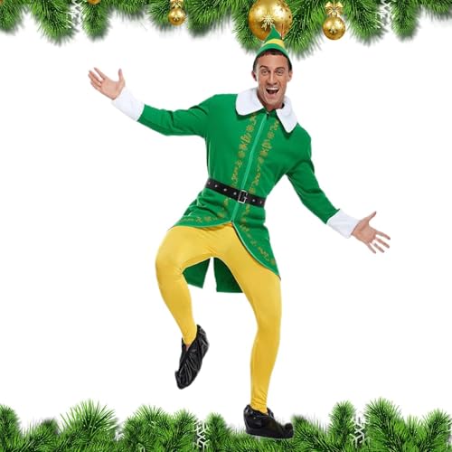 shjxi Weihnachtskostüm,Weihnachts Cosplay Komplettset - Atmungsaktiv Karneval Cosplay Party Kostüm Für Weihnachtsfest Halloween Themenevent von shjxi