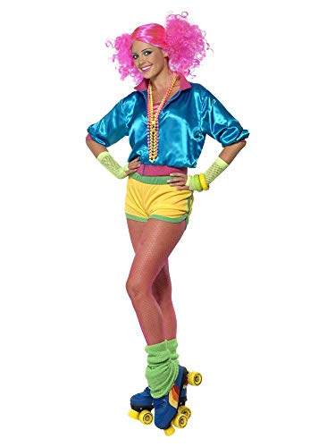 3-teiliges 80er Jahre Skater Girl Damen-Kostüm Jacke Top Shorts 80`s Achtziger Rollschuh-Disco Rollerblades Neon, Größe:M 3-teiliges 80er Jahre Skater Girl Damen-Kostüm Jacke Top Shorts 80`s Achtziger Rollschuh-Disco Rollerblades Neon, Größe:M von shoperama